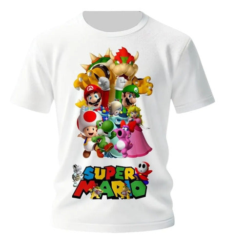 Playera Super Mario Bros Gamer Personaliza Personajes