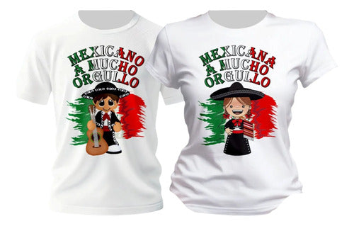 Playera Para Duo Mariachis Orgulloso Mexicano 15 Septiembre