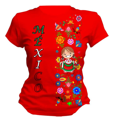 Playera Adelita Lele Adelita Flores Fiestas Patrias Adelita