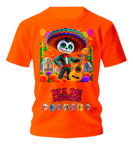 Playera Musico Dia De Muertos Calavera Catrin Y Catrina
