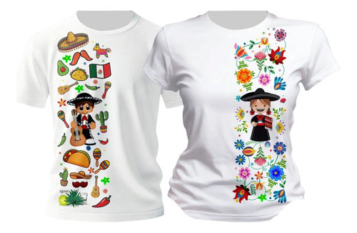 Duo Playera Mexico Lele Muñeca 15 De Septiembre Veracruzano