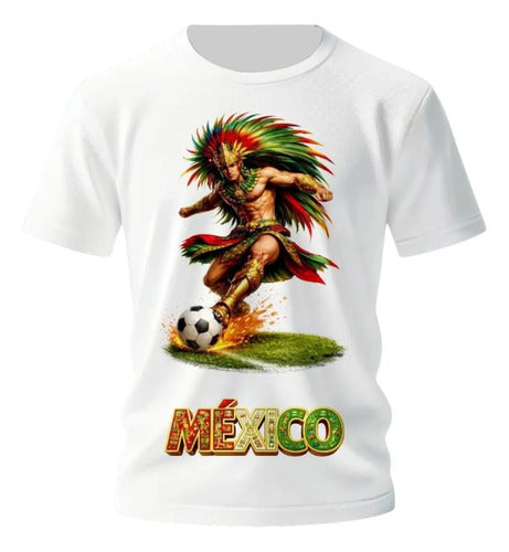 Playera Fútbol Azteca Mundial éxico Personalizada