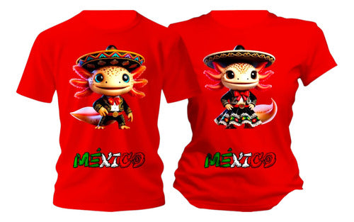 Duo Playera Ajolotes Mariachi 15 De Septiembre Viva Mexico