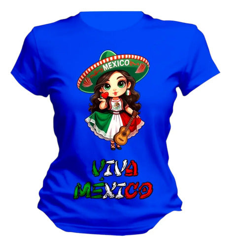 Playera Viva Mexico Adelita 15 De Septiembre Mujer Adelita