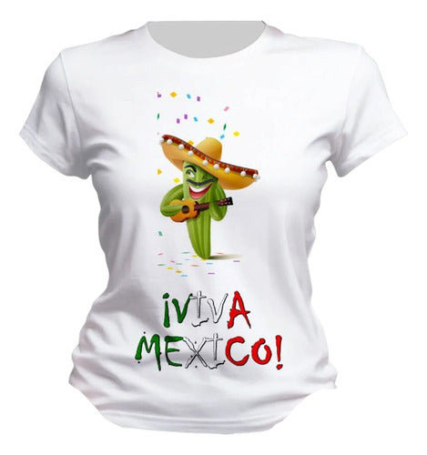 Playera 15 De Septiembre Meriachi Taco Sombrero Fiestas