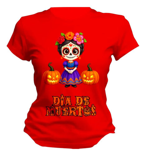 Playera Mexicana Día De Muertos Catrina Halloween Lele