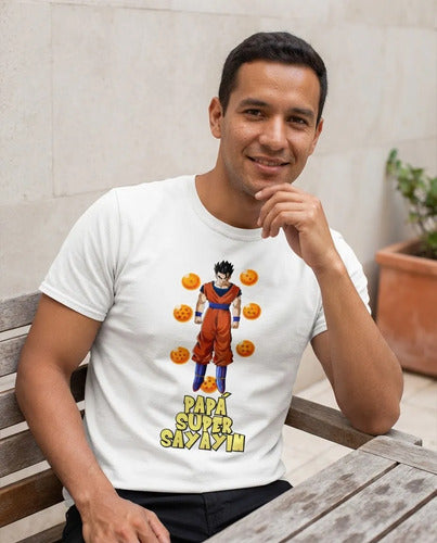 Playera Día Del Papá Mamá Hijo Gohan Pan Videl Regalo
