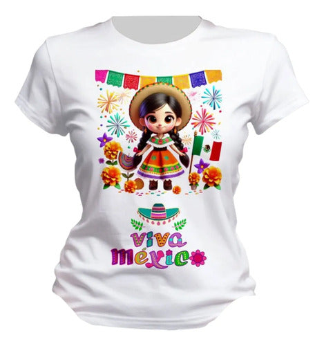Playera Adelita Flores Mexicana15 De Septiembre Mujer
