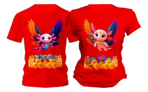 Duo Playeras Alebrijes Dia De Muertos Halloween Personaliza
