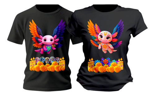 Duo Playeras Alebrijes Dia De Muertos Halloween Personaliza