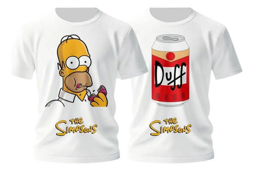 Duo Playera Homero Simpson Dona Duff Cerverza