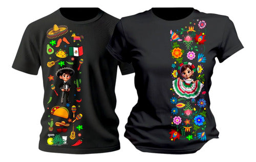 Duo Playera Mexico Lele Muñeca 15 De Septiembre Veracruzano