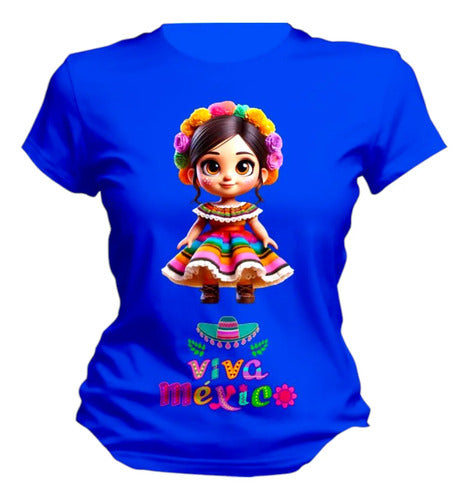 Playera Adelita Flores Mexicana15 De Septiembre Mujer
