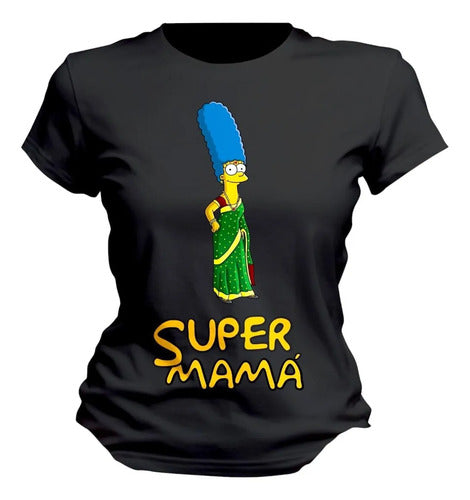 Playera Lisa Marge Simpson Super Mama Hija Personaliza