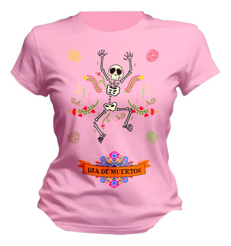 Playera Dia De Muertos Calavera Guitarras Playera Esqueleto
