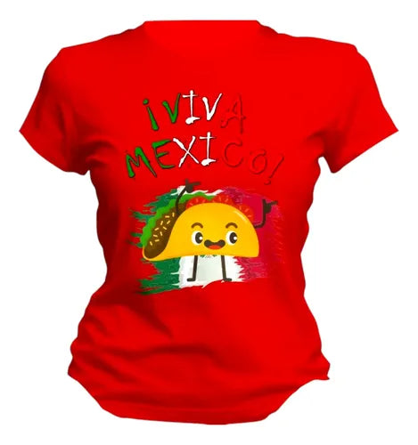 Playera 15 De Septiembre Meriachi Taco Sombrero Fiestas Taco
