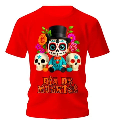 Playera Día De Muertos Calavera Mexicana Catrín Catrina