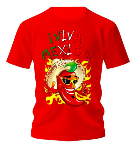 Playera 15 De Septiembre Meriachi Taco Sombrero Fiestas