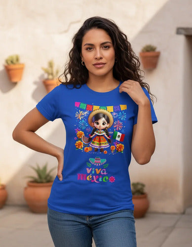 Playera Adelita Flores Mexicana15 De Septiembre Mujer