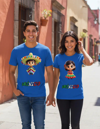 Duo Playera Charro Y Charra Mexico Conjunto 15 De