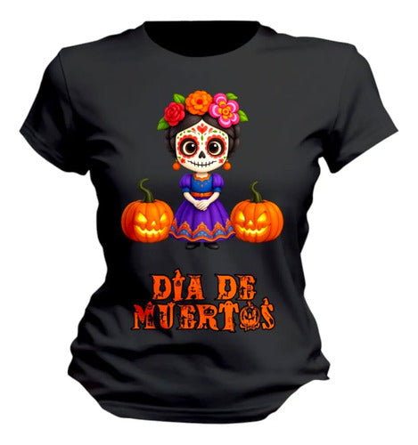 Playera Mexicana Día De Muertos Catrina Halloween Lele