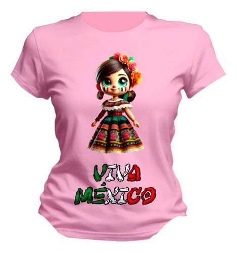 Playera Adelita Flores Mexicana15 De Septiembre Mujer