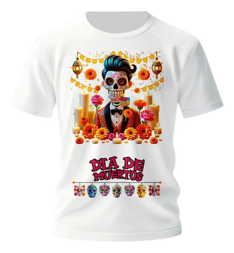 Playera Catrin Y Catrina Dia De Muertos Mexicanos Catrin