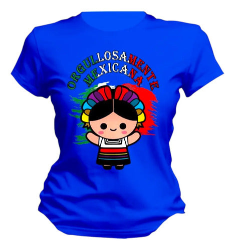 Playera Lele Muñeca Mexicana Patria Bandera Mexico Lele