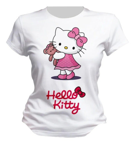 Playera Hello Kitty Tierna Varios Colores Personaliza