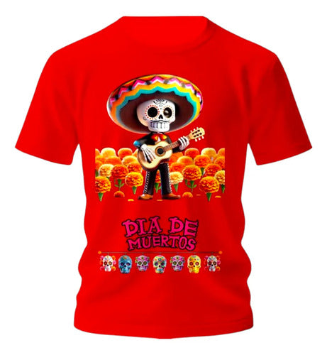 Playera Catrin Y Catrina Dia De Muertos Halloween Musico