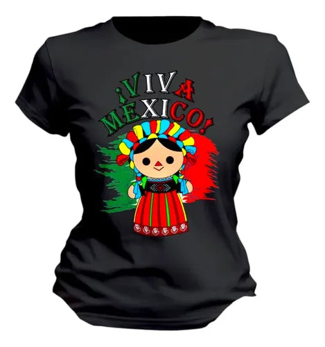 Playera 15 De Septiembre Bandera Lele Viva Mexico Lele Viva