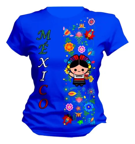 Playera Adelita Lele Adelita Flores Fiestas Patrias Lele 3