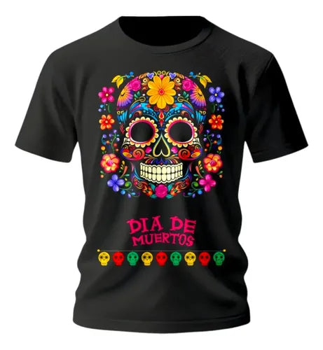 Playera Dia De Muertos Calavera Tradicional Halloween