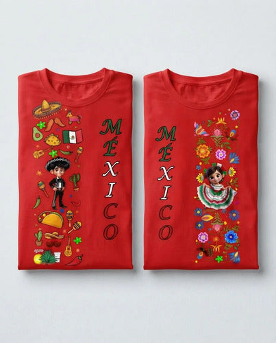 Duo Playeras 15 De Septiembre Mexico Tradicional Mariachi