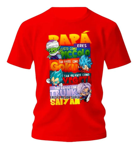 Playera Dia Del Padre Frase Papa Hijo Personajes Personaliza