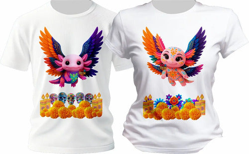 Duo Playeras Alebrijes Dia De Muertos Halloween Personaliza