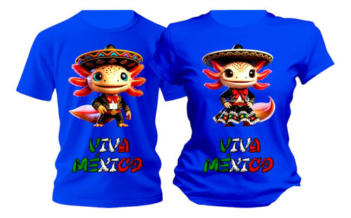 Duo Playera Ajolotes Mariachi 15 De Septiembre Viva Mexico