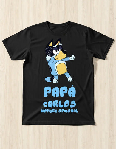 Playera Bluey Bingo Mamá Papá Hijo Personalizada Fiesta