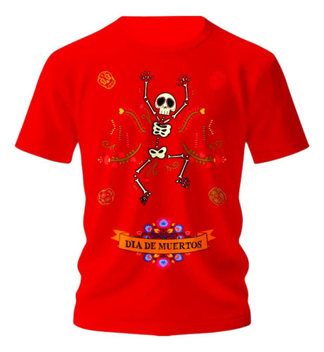 Playera Dia De Muertos Calavera Guitarras Playera Esqueleto