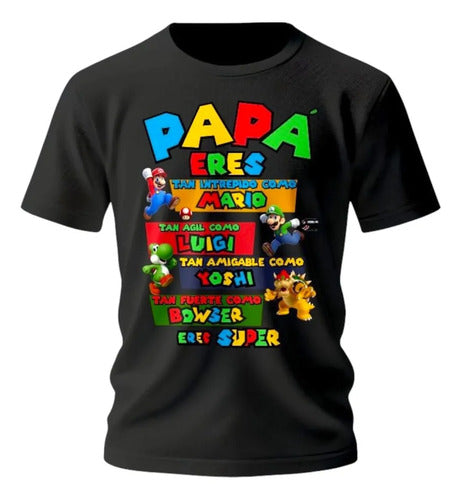 Playera Dia Del Padre Frase Papa Hijo Personajes Personaliza