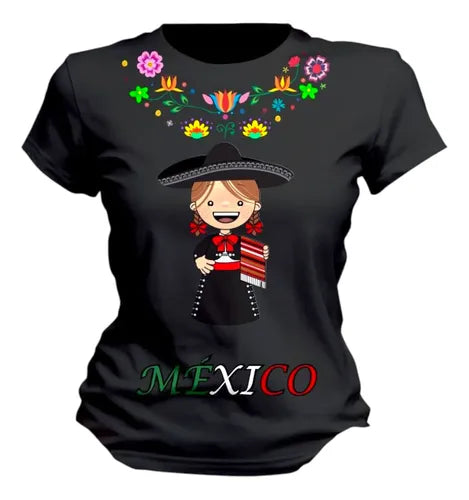 Playera Mexicana Dama Manga Corta Lele Personaliza Mujer
