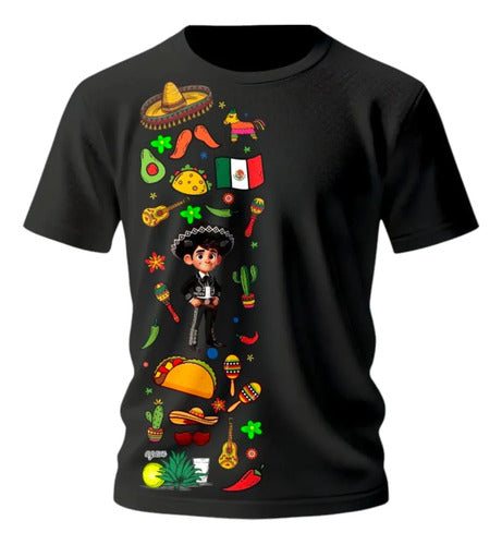 Playera Mexicana 15 De Septiembre Tematica Mariachi Charro