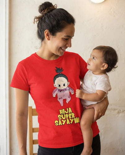 Playera Día Del Papá Mamá Hijo Gohan Pan Videl Regalo
