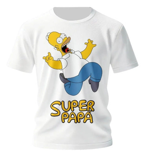 Playera Super Papa Simpson Papa Abuelo Personaliza