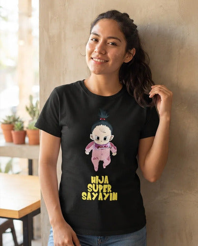 Playera Día Del Papá Mamá Hijo Gohan Pan Videl Regalo