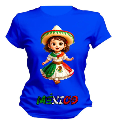 Playera Viva Mexico Adelita 15 De Septiembre Mujer Sombrero