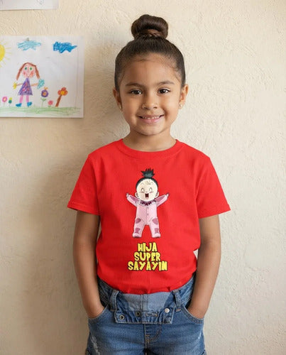 Playera Día Del Papá Mamá Hijo Gohan Pan Videl Regalo