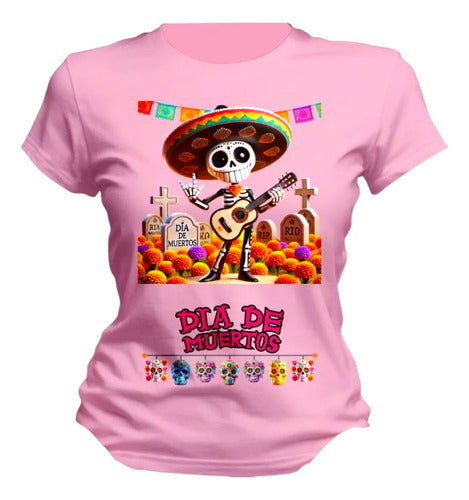 Playera Catrin Y Catrina Dia De Muertos Halloween Catrin