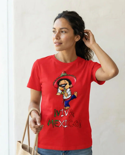 Playera Viva Mexico Fiestas Patrias Todas Las Tallas