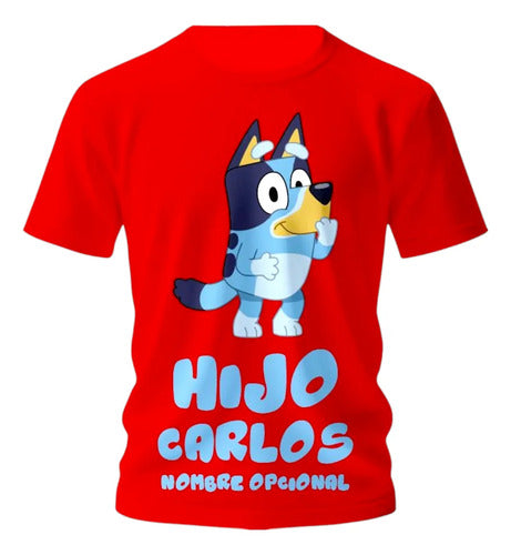 Playera Bluey Bingo Hijo Hija Personalizada Fiesta Para